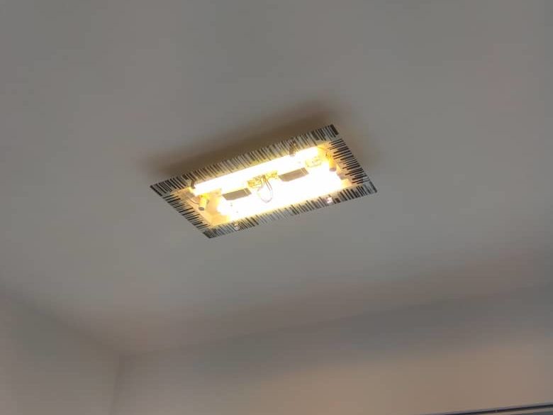 ceiling light installation 2