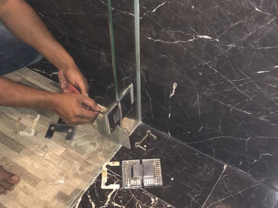 toilet door hinge installation 2