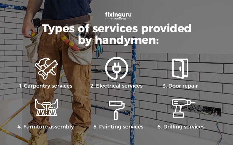 Types of services provided by handymen